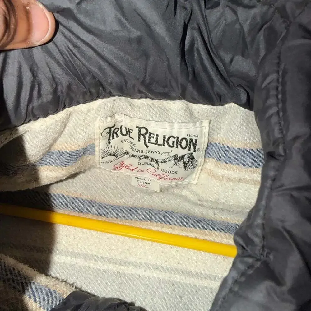 True Religion Men's Colorblock Quilted Puffer Vest Size XXXL